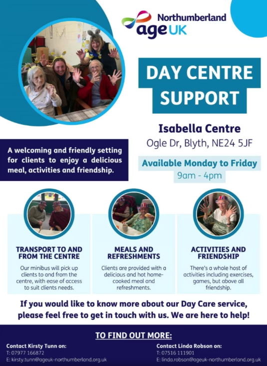 AgeUK day centre poster